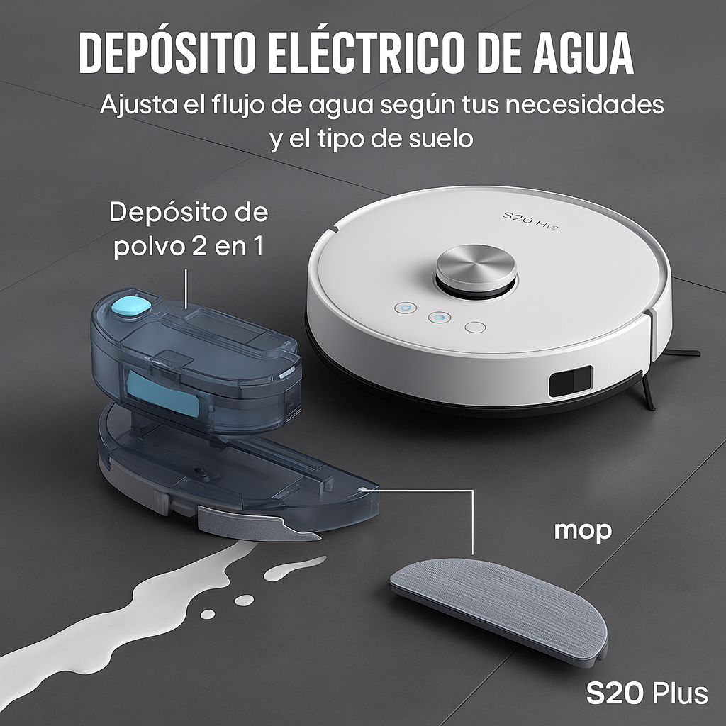 Aspiradora Robot Inteligente CleanPro™ S20 Plus – 3 en 1