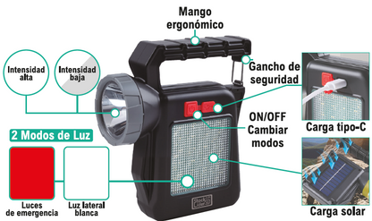 Lámpara solar portátil